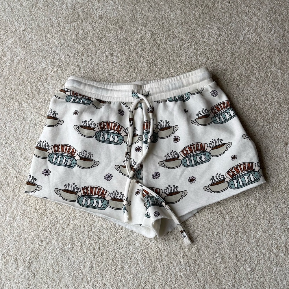 American Eagle Outfitters Cream Friends Shorts